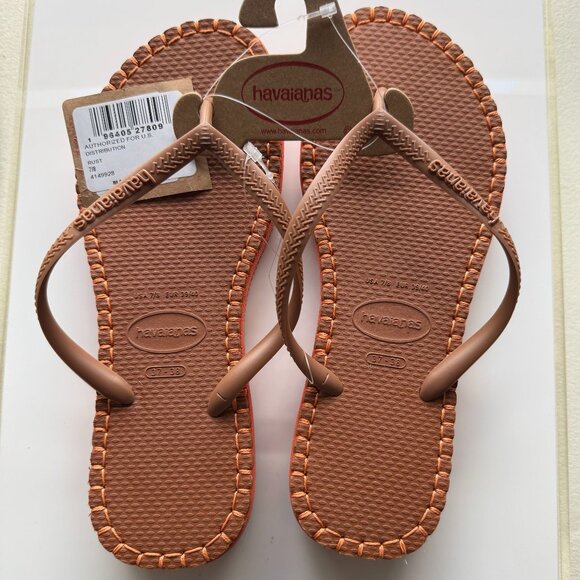 NWT HAVAIANAS SLIM FLATFORM LOOP FLIP FLOPS - Picture 2 of 11